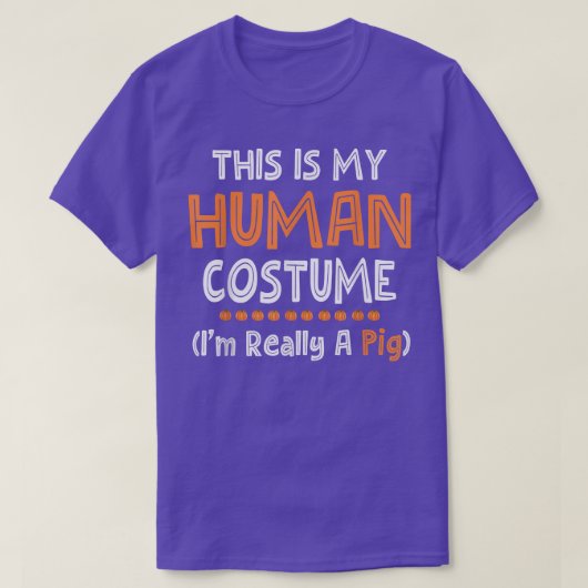 ハロウィーン、これは私の人間の衣装である私はreall tシャツ (デザイン正面)