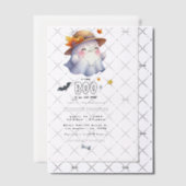 ハロウィーン「ちょっとしたブーが行く」赤ちゃんシャワー ベラム紙招待状 (オフセット (招待状))