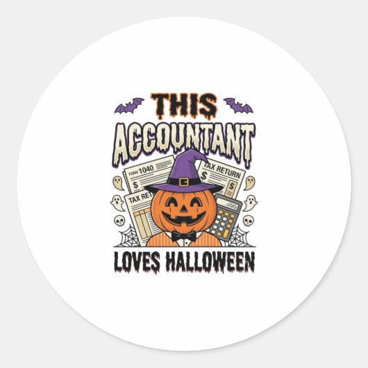 ハロウィーン アカウンティング 税務シーズン_1 ラウンドシール (正面)