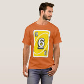 ハロウィーン イエロー 6 カード UNO Tシャツ (正面フル)