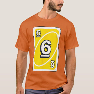 ハロウィーン イエロー 6 カード UNO Tシャツ