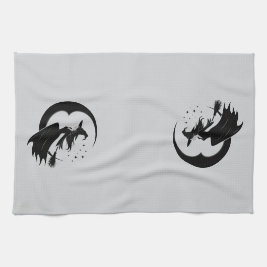 ハロウィーン、ウィッチハロウィーン、ハロウィーンウィッチ キッチンタオル (横)