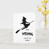 ハロウィーン、ウィッチングアワー、おもしろカード カード (黄色い花)