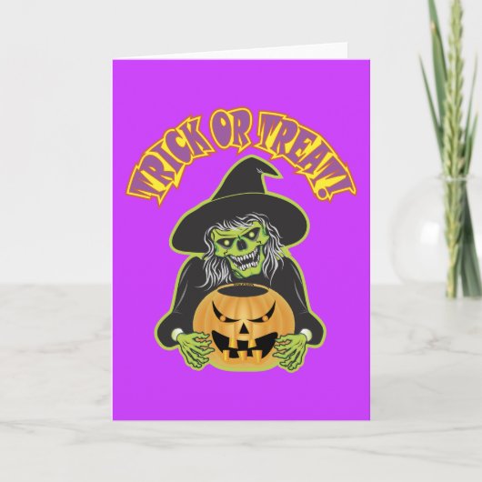 ハロウィーン ウィッチ スカル カード (正面)