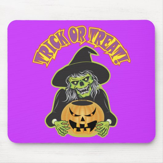 ハロウィーン ウィッチ スカル マウスパッド (正面)