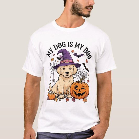 ハロウィーン ウィッチ パピー かぼちゃ_1 Tシャツ (正面)