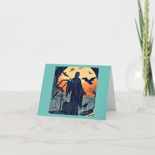 ハロウィーン – ウッドカットスタイル3 カード (正面)