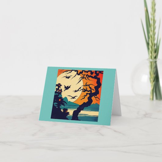 ハロウィーン – ウッドカットスタイル7 カード (正面)