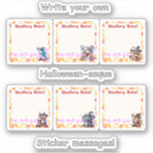 ハロウィーン – エスク4" x 4"カットカスタムビニールステッカー シール (正面)