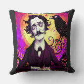 ハロウィーン、エドガー・アレン・ポー、レイブン、ネバーモア クッション (裏面)