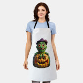 ハロウィーン エプロン (着用した状態)