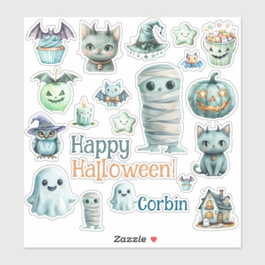ハロウィーン オリジナル カット ビニール ステッカー シール (シート)