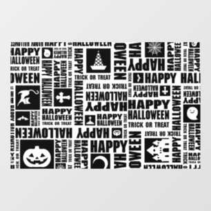 ハロウィーン オリジナル クール 遊び心のある タイポグラフィ ブラック ウィンドウサイン