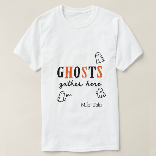ハロウィーン オーダーメイド ユニーク おもしろい モダン Tシャツ (デザイン正面)