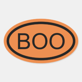 ハロウィーン オーバルステッカー Boo 楕円形シール