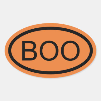 ハロウィーン オーバルステッカー Boo 楕円形シール