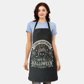 ハロウィーン カウントダウン ベクター デザイン エプロン (着用した状態)