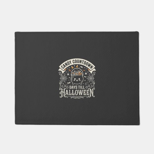 ハロウィーン カウントダウン ベクター デザイン ドアマット (正面)