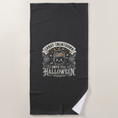 ハロウィーン カウントダウン ベクター デザイン ビーチタオル (正面)