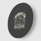 ハロウィーン カウントダウン ベクター デザイン ラージ壁時計 (傾斜)