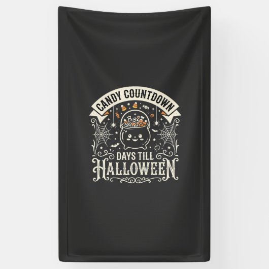 ハロウィーン カウントダウン ベクター デザイン 横断幕 (縦)