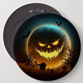ハロウィーン/カボチャ/月/秋 缶バッジ (正面&裏面)