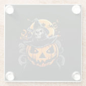 ハロウィーン/カボチャ/秋/秋 ガラスコースター (裏面)