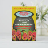 ハロウィーン·カンニバルをテーマにしたティキ·パーティー·バッシュ- 招待状 (スタンド正面)