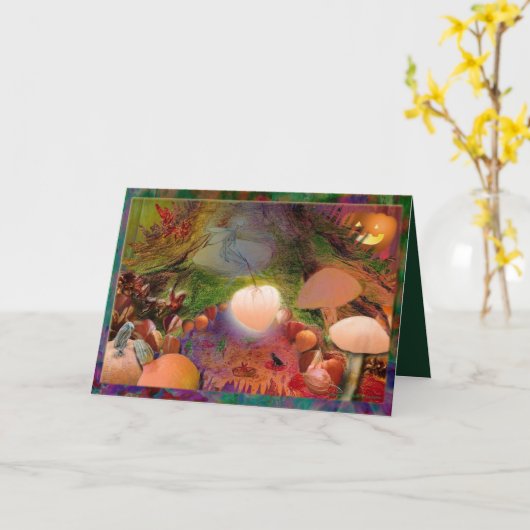 ハロウィーン カード (黄色い花)