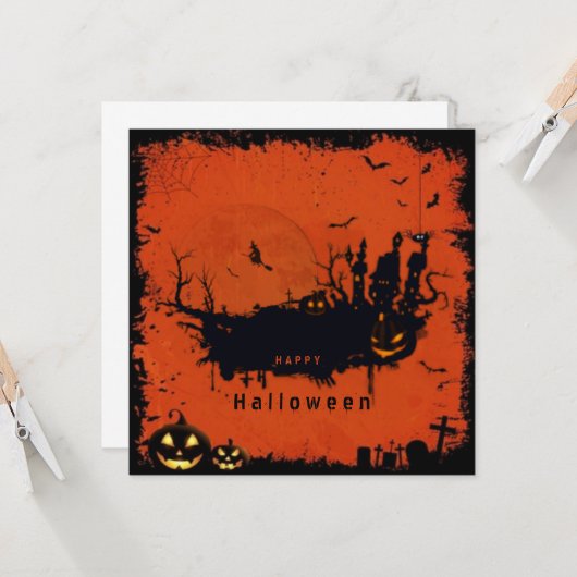 ハロウィーン カード (正面/裏面インサイチュ)