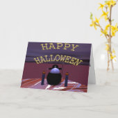 ハロウィーン カード (黄色い花)