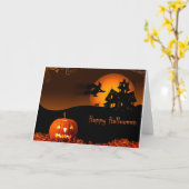 ハロウィーン カード (黄色い花)
