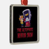 ハロウィーン – ガソリンスタンドでのホラーショー メタルオーナメント (右)