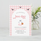 ハロウィーン ガール 誕生日 インビテーション Boo Day テーマ (スタンド正面)