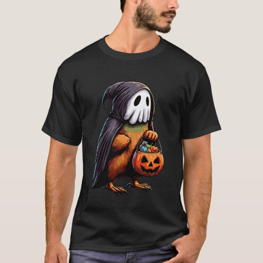 ハロウィーン キウイ 鳥 おばけ スイーツ入れ 6 Tシャツ (正面)