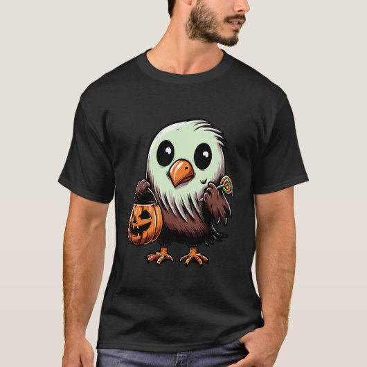 ハロウィーン キウイ 鳥 おばけ スイーツ入れ 8 Tシャツ (正面)