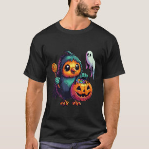 ハロウィーン キウイ 鳥 おばけ スイーツ お菓子入れ 5 Tシャツ