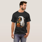 ハロウィーン キウイ 鳥 おばけ スイーツ お菓子入れ 7 Tシャツ (正面フル)