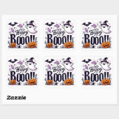 ハロウィーン キッズ Funny Ghosts and Pumpkins Happy Boo スクエアシール (シート)