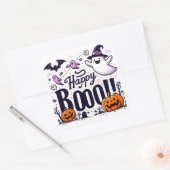 ハロウィーン キッズ Funny Ghosts and Pumpkins Happy Boo スクエアシール (封筒)
