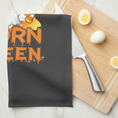 ハロウィーン キャンディコーン クイーン おばけ コウモリ クモの巣 キッチンタオル (四つ折り)