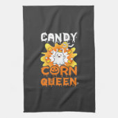 ハロウィーン キャンディコーン クイーン おばけ コウモリ クモの巣 キッチンタオル (縦)