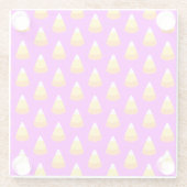 ハロウィーン – キャンディーコーンパープル ガラスコースター (裏面)