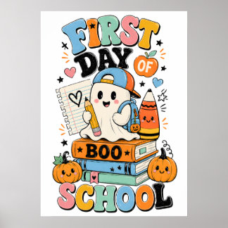 ハロウィーン グラフィック デザイン おばけの学校 ポスター