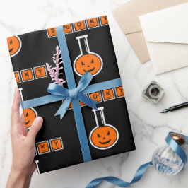 ハロウィーン ケミストリー スプーキー パンプキン ギフト包装紙 ラッピングペーパー