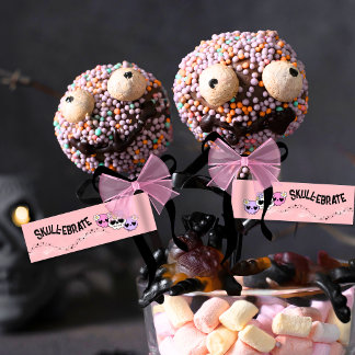 ハロウィーン ケーキポップタグ & ストローフラグ ラップラベル ラップアラウンドラベル