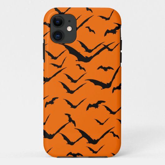 ハロウィーン コウモリ パターン シームレス Case-Mate iPhoneケース (裏面)