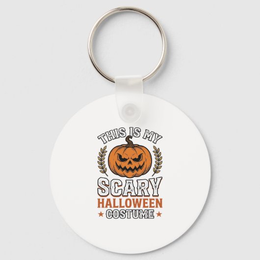 ハロウィーン コスチューム かぼちゃ レトロ ベクター デザイン キーホルダー (正面)