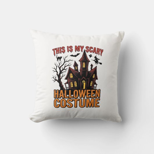 ハロウィーン コスチューム 幽霊の家 ヴィンテージTシャツ クッション (正面)