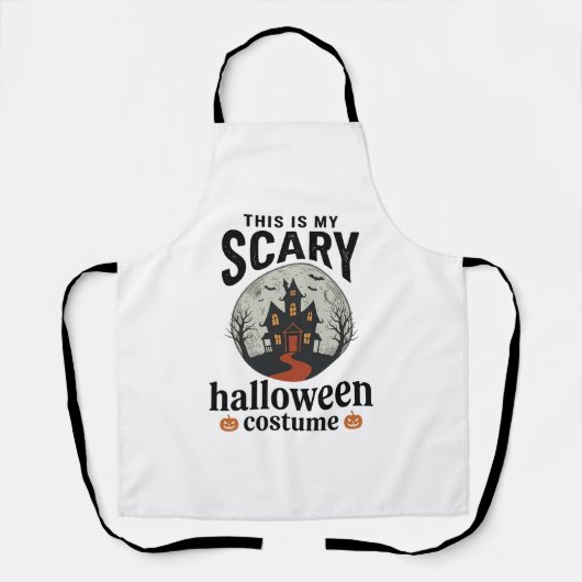 ハロウィーン コスプレ 怖い 館 デザイン ベクター エプロン (正面)